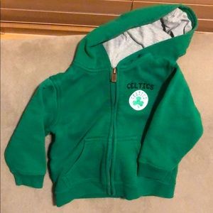 Hoodie Boston Celtics, green zip up